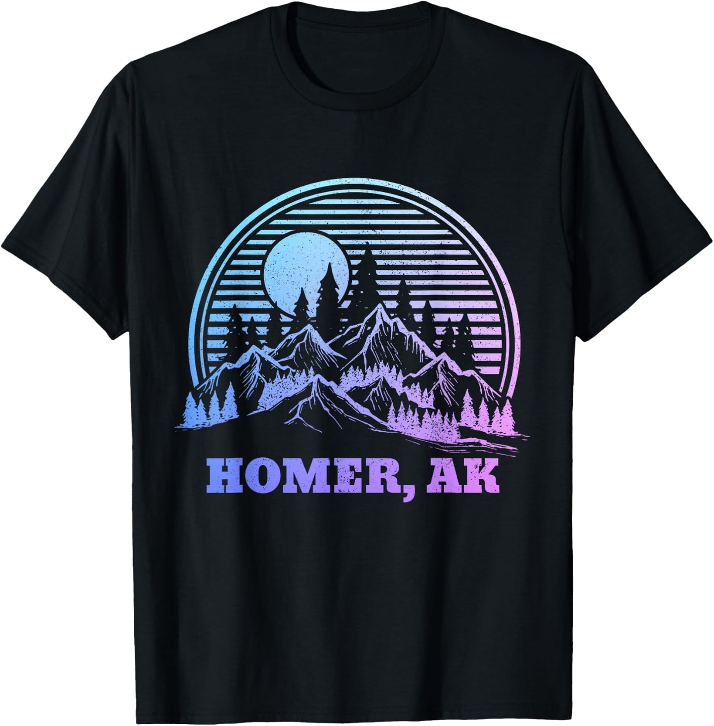 Homer Alaska Vintage Pride Souvenir T-Shirt - T-Shirt | Black