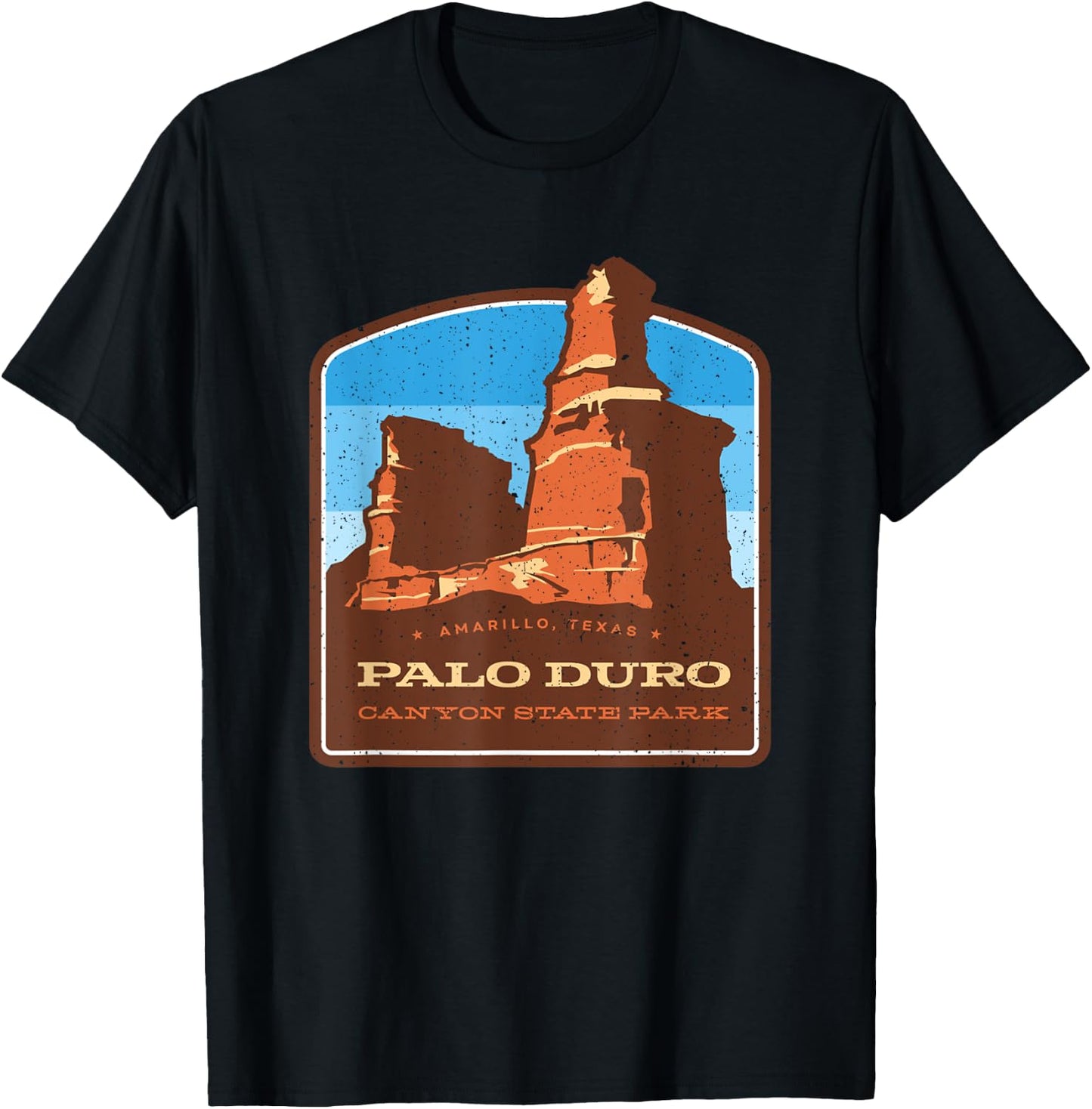 Vintage Palo Duro Canyon State Park Texas Travel Souvenir T-Shirt - T-Shirt | Black