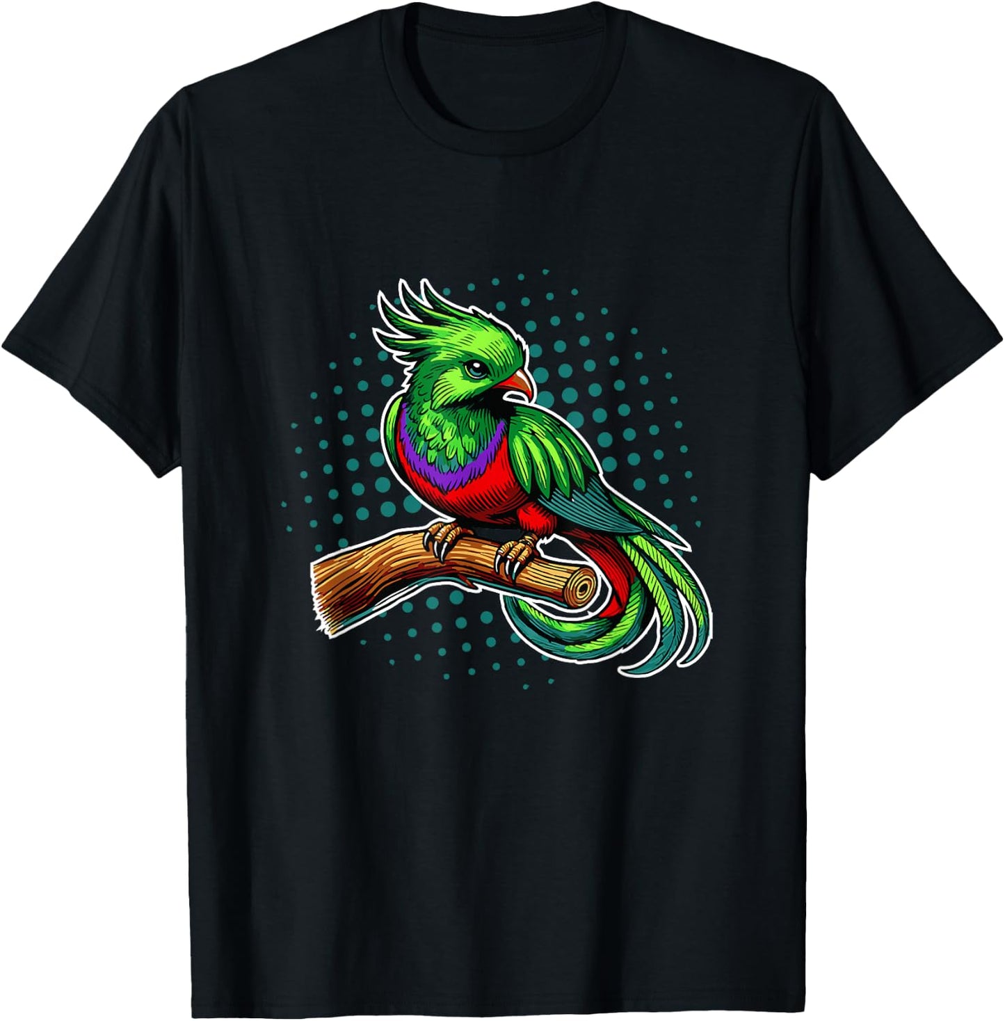 Guatemalan Quetzal , Black, S T-Shirt - T-Shirt | Black