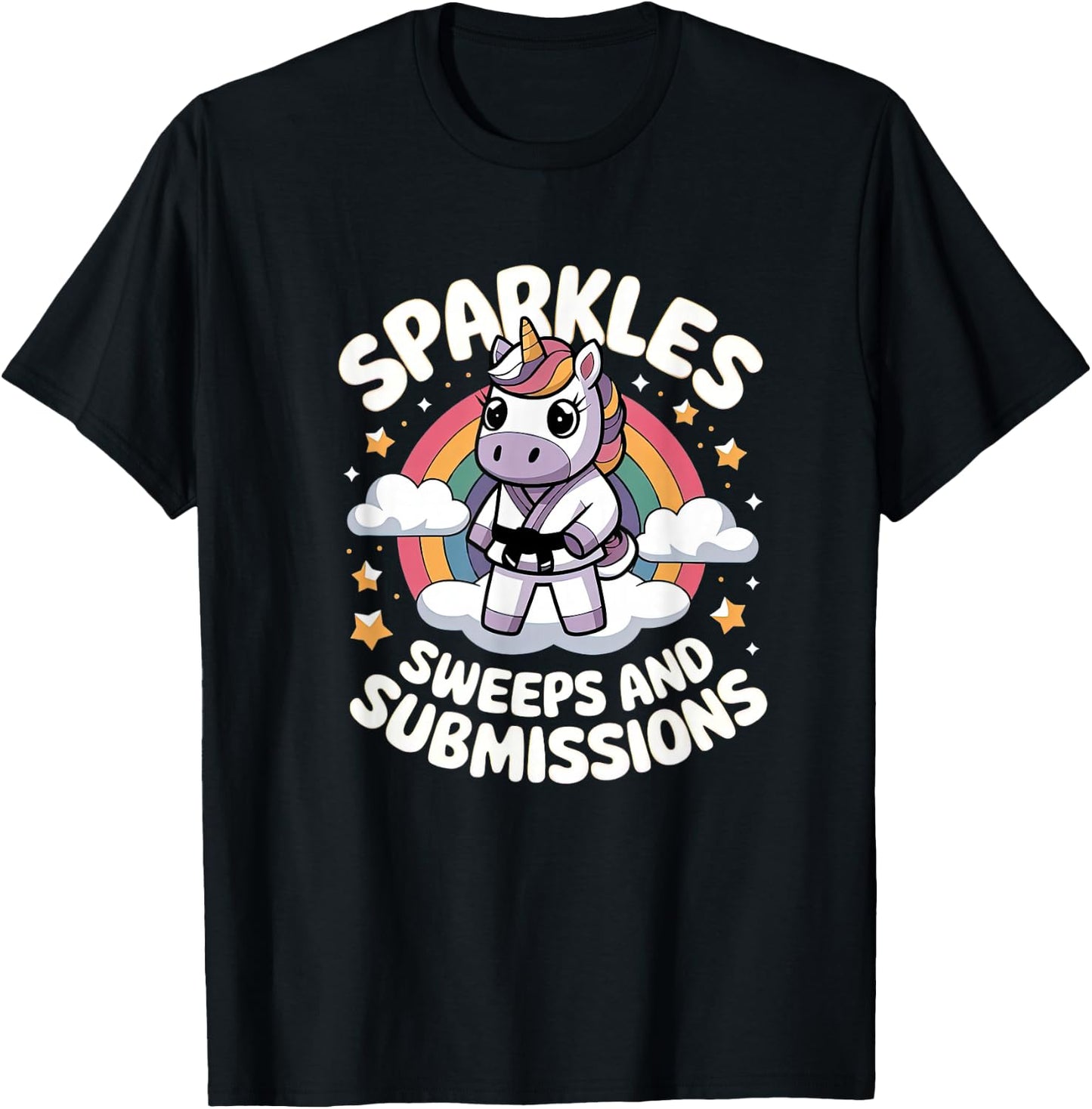 Jiu Jitsu Unicorn - Cute Grappling BJJ T-Shirt - T-Shirt | Black