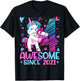 4 Year Old Unicorn Gifts For Girls 4th Birthday Girl Party T-Shirt - T-Shirt | Black