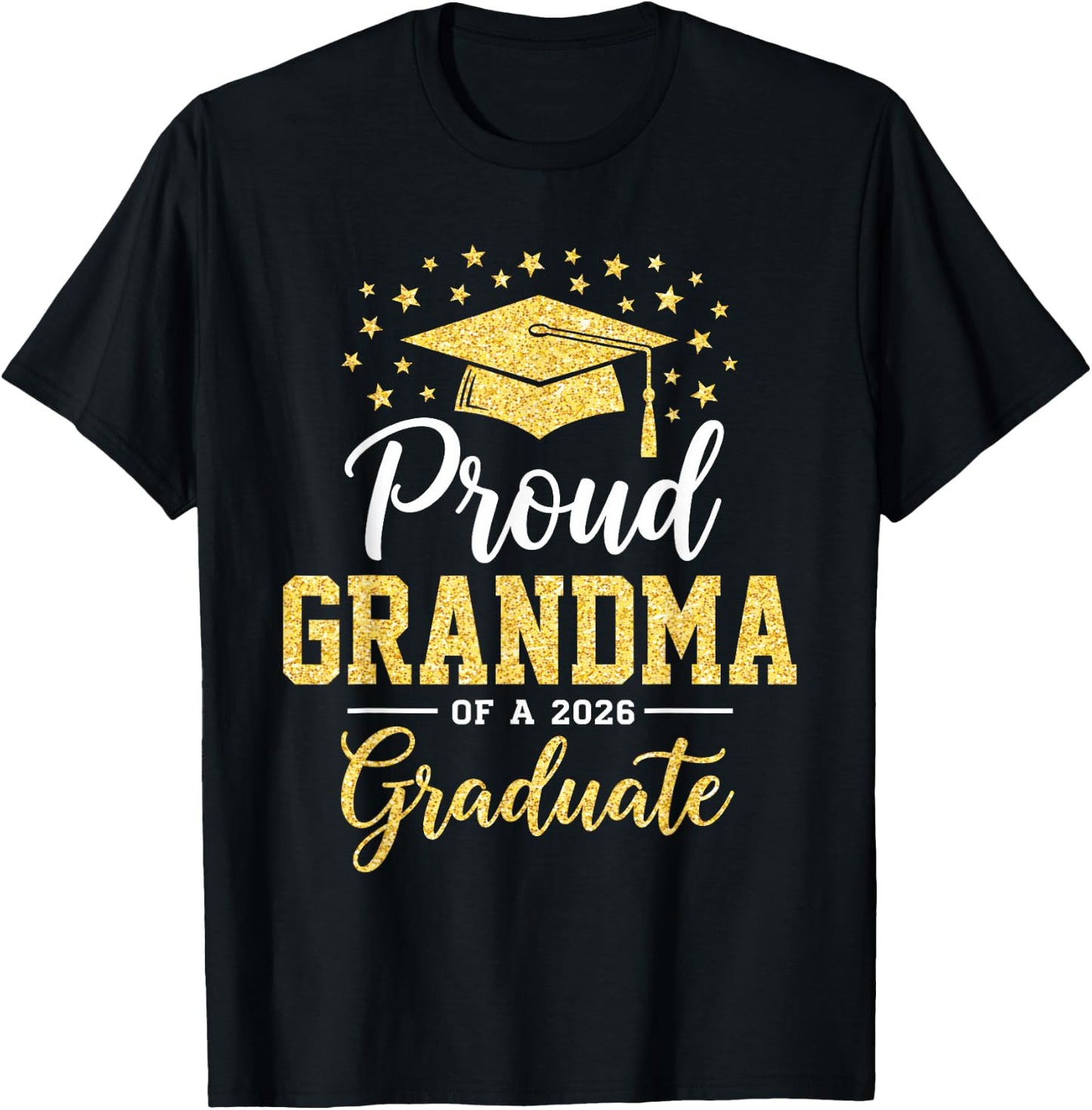 Proud Grandma of A 2026 Graduate Senior Graduation T-Shirt - T-Shirt | Black