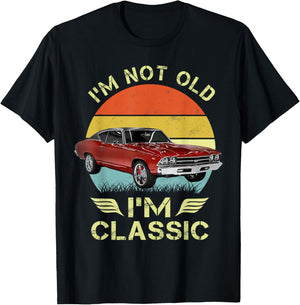 I'm not old I'm a classic 69 chevelle vintage retro T-Shirt - T-Shirt | Black