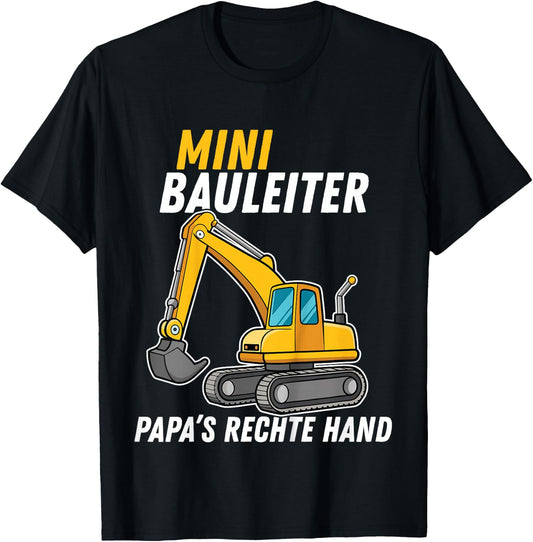 Children's Excavator Children's Construction Worker Costume Decoration Hauherr Bauleiter , black T-Shirt - T-Shirt | Black