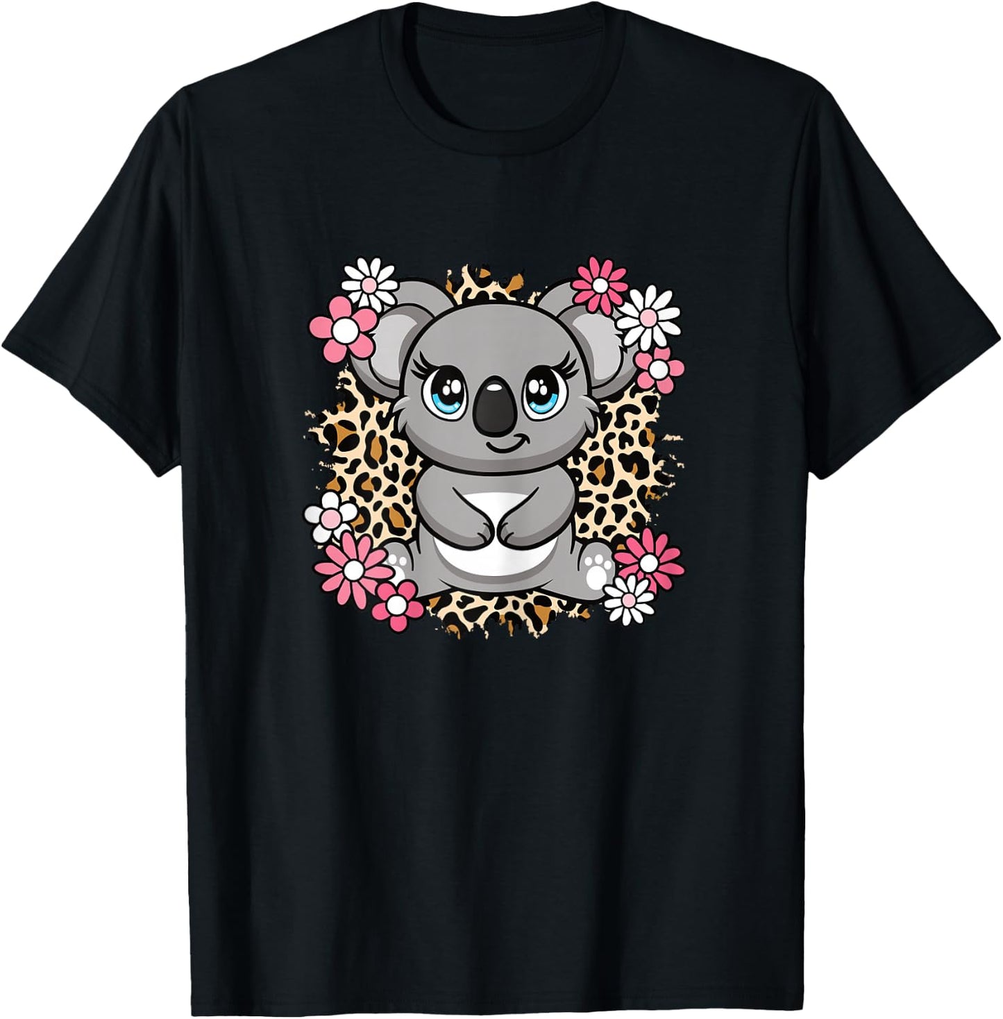 Cute Koala Lover Women Girls Kids T-Shirt - T-Shirt | Black