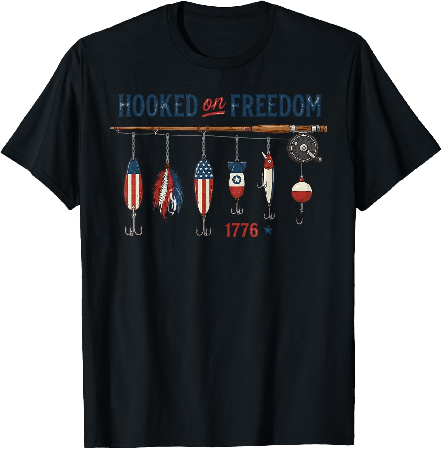 Hooked on Freedom T-Shirt - T-Shirt | Black