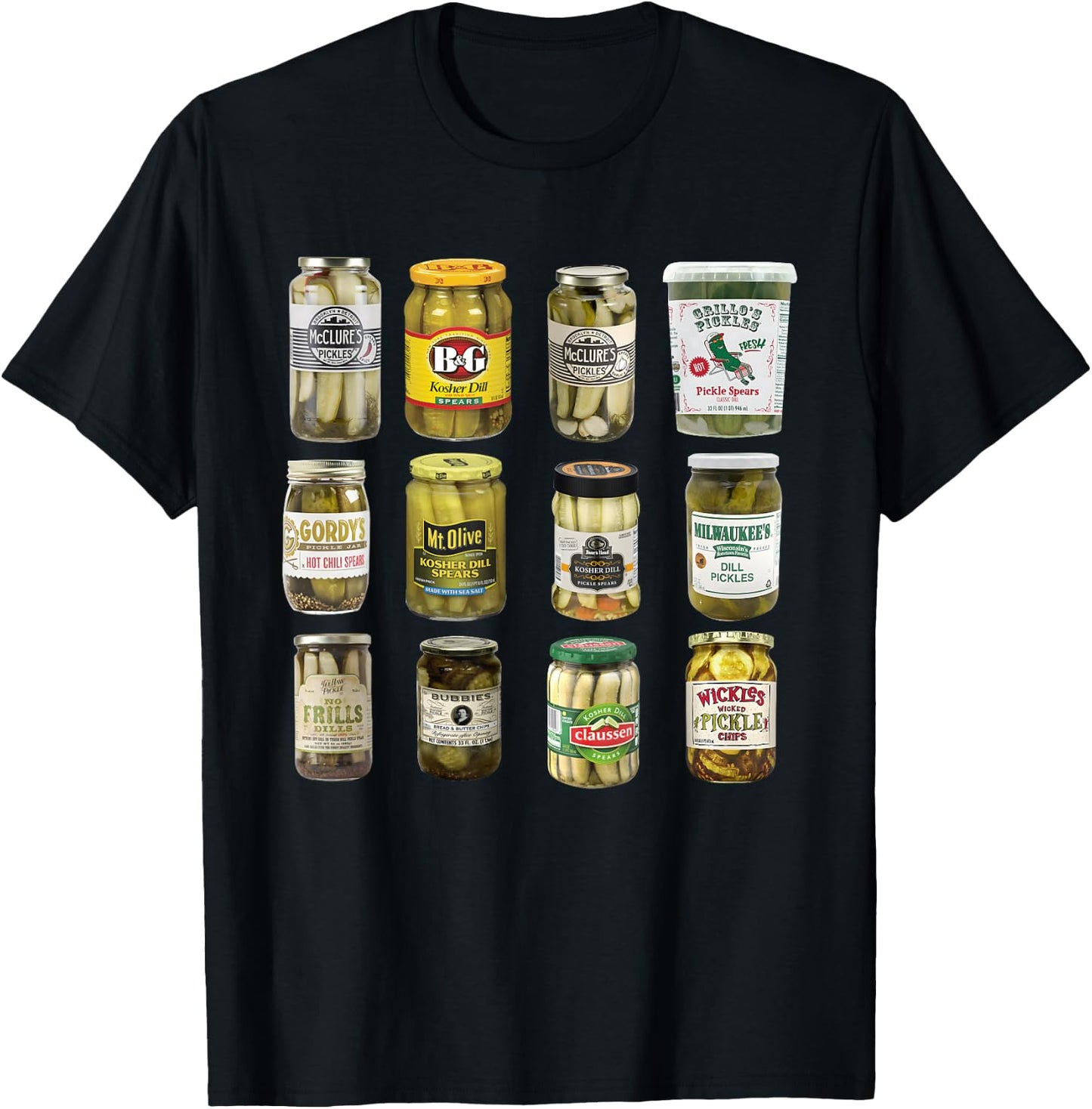 Vintage Canned Pickles Lover Funny Trendy Women's Men's Clothing , black T-Shirt - T-Shirt | Black