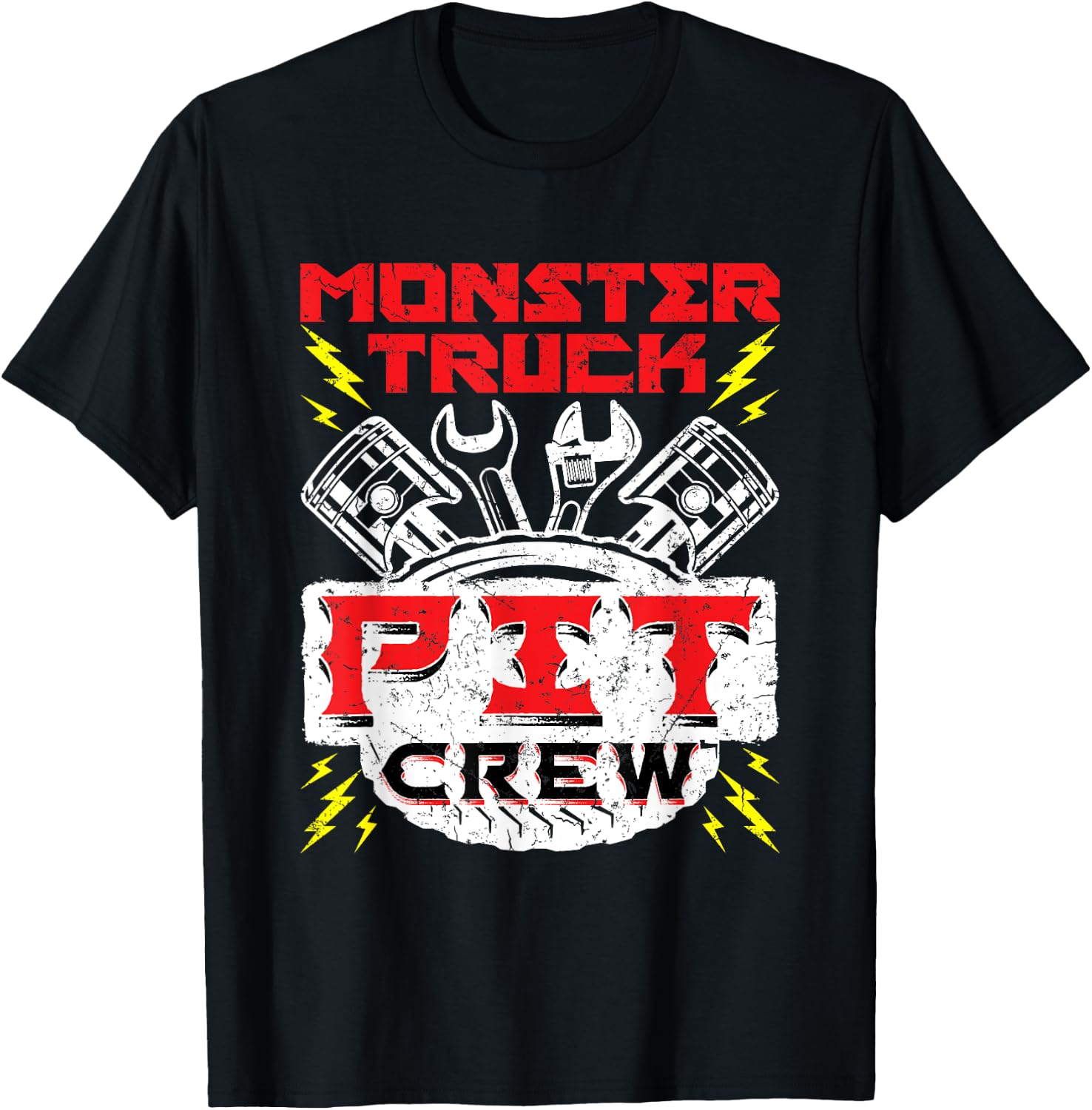 Monster Truck Pit Crew - Monster Truck Rally T-Shirt - T-Shirt | Black
