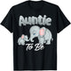 Soon Auntie to Be Elephants for Baby Shower Gender Reveal T-Shirt - T-Shirt | Black