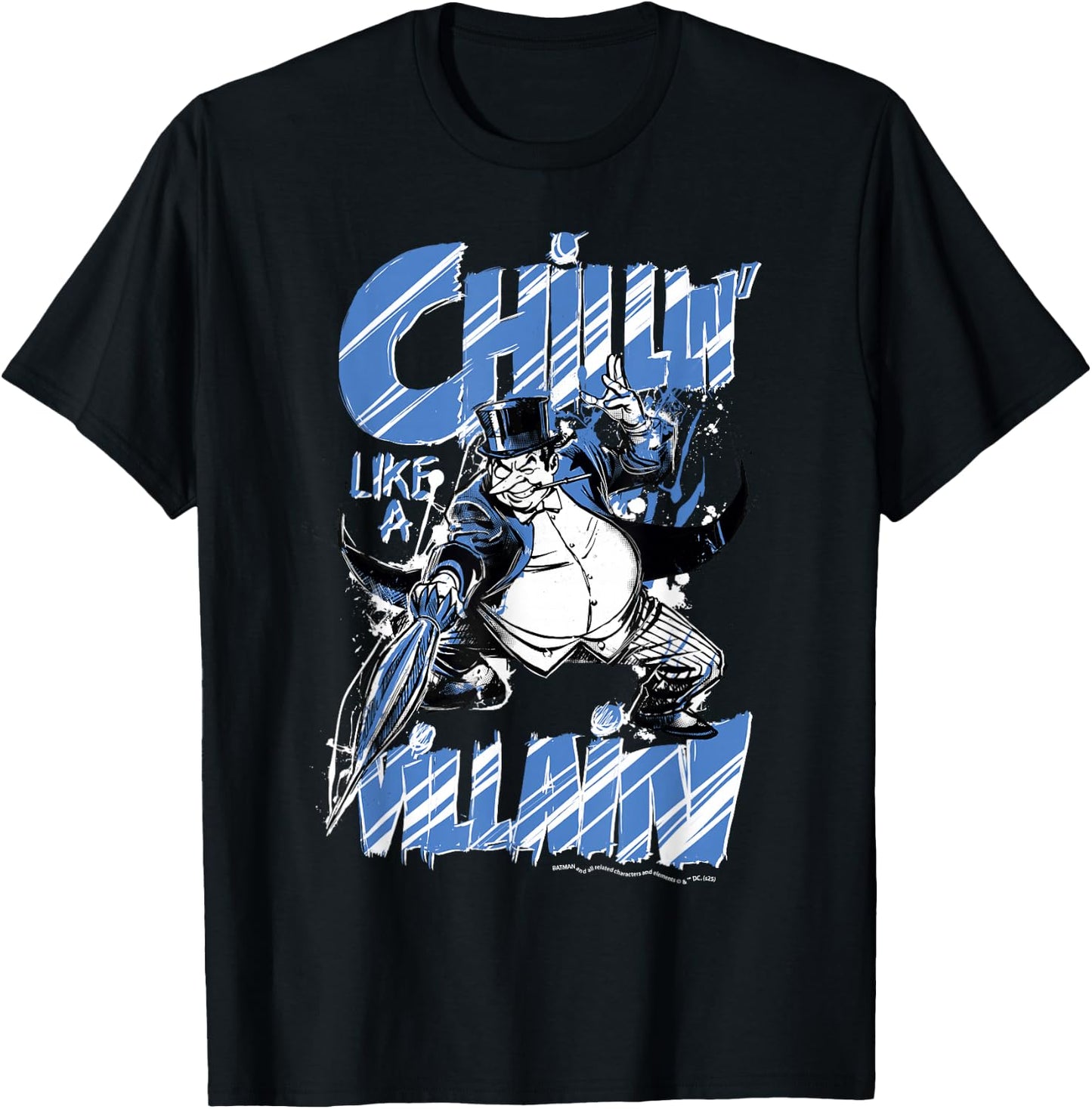 Batman, The Penguin, Relaxes Like a Villain , Black, S T-Shirt - T-Shirt | Black