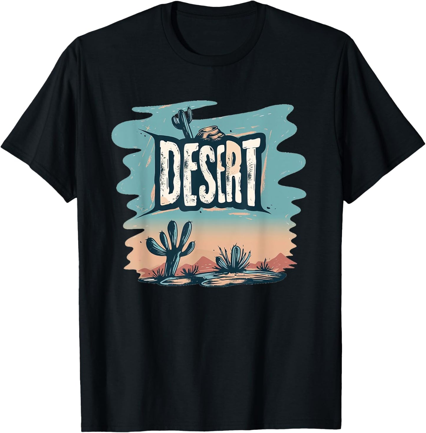 Beautiful Desert Costume with Cactus for Boys and Girls T-Shirt - T-Shirt | Black