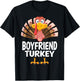 Thanksgiving Boyfriend Turkey Matching Pajama T-Shirt - T-Shirt | Black