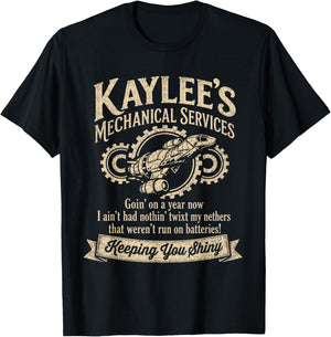 Kaylee Mechanical Services Space Mechanic T-Shirt - T-Shirt | Black