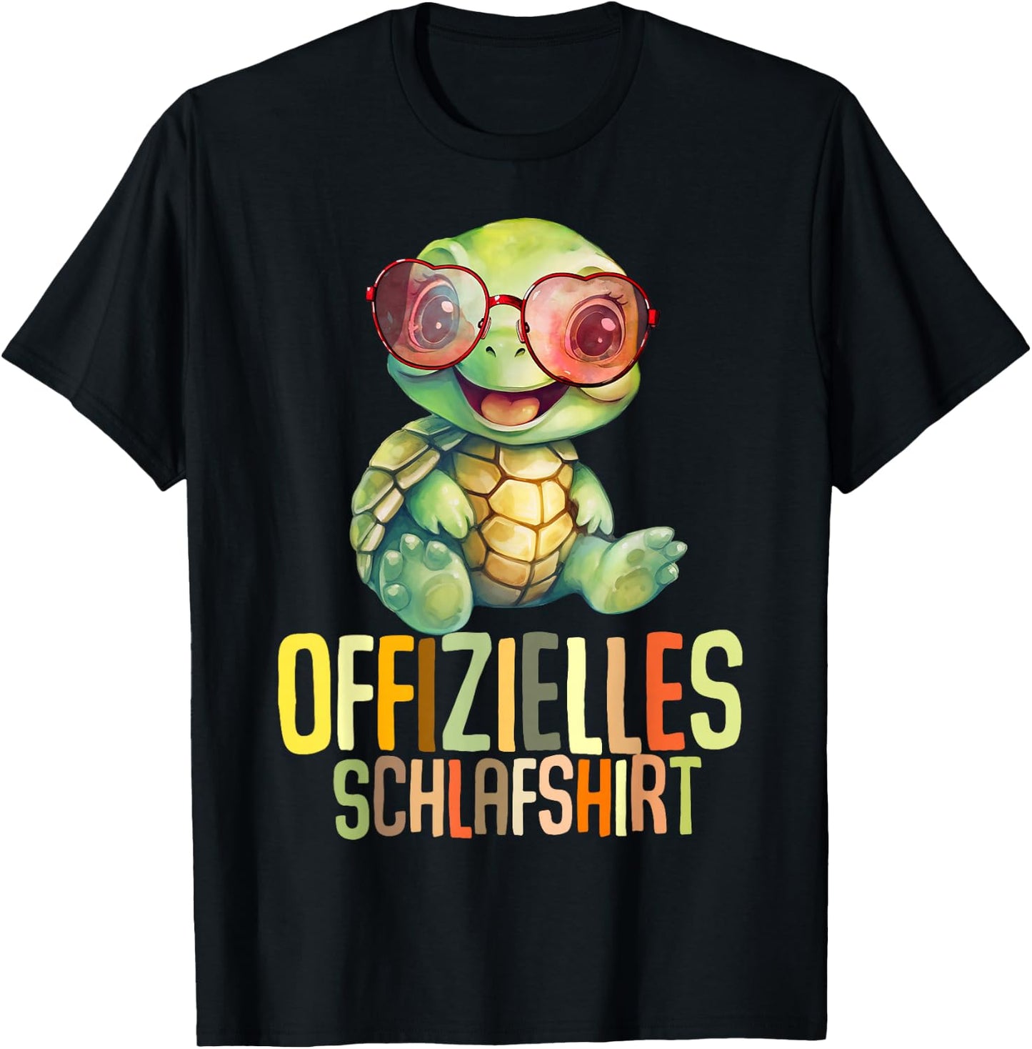 Schildkröte Offizielles Schlafshirt Schlafanzug Nachthemd T-Shirt - T-Shirt | Black