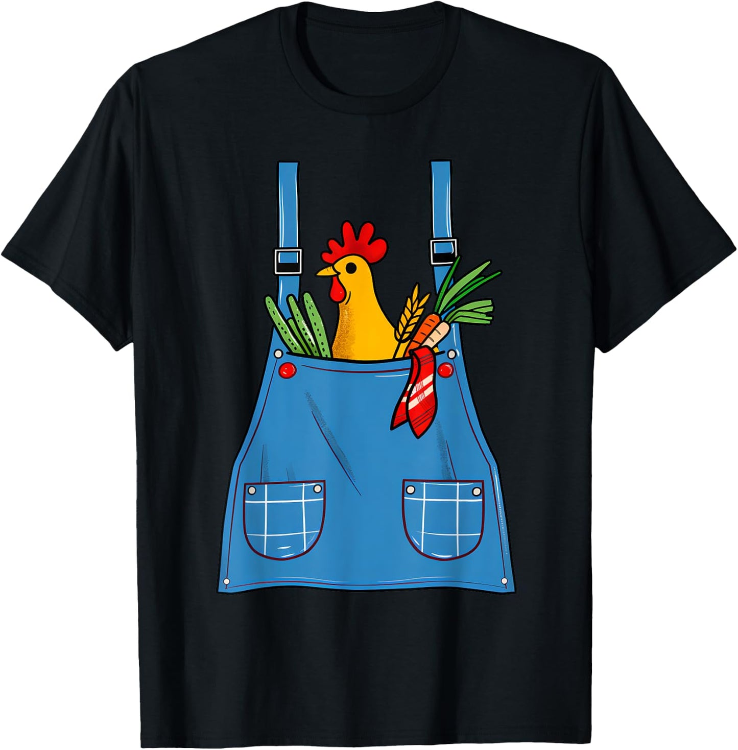 Funny Farmer Costume Halloween Cute Farm Women Men Kids T-Shirt - T-Shirt | Black