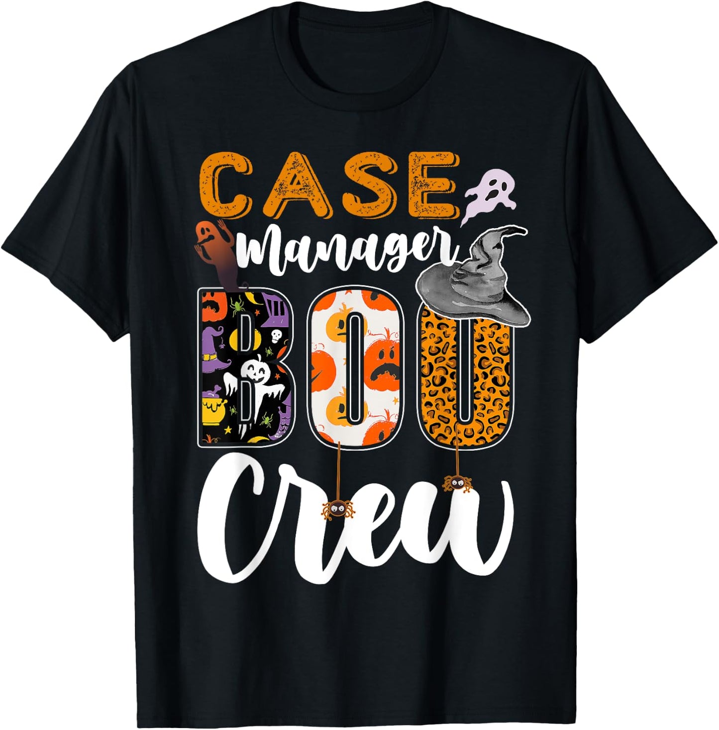 Case Manager Boo Crew Halloween Matching Social Services T-Shirt - T-Shirt | Black