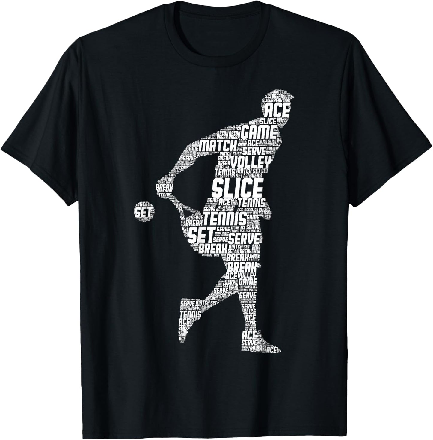 Men's Tennis Apparel & Gift Tennis Boys Youth Men Kids T-Shirt - T-Shirt | Black