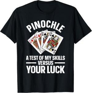 Cute Pinochle Design Women Card Game Pinochle Lover T-Shirt - T-Shirt | Black