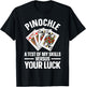 Cute Pinochle Design Women Card Game Pinochle Lover T-Shirt - T-Shirt | Black