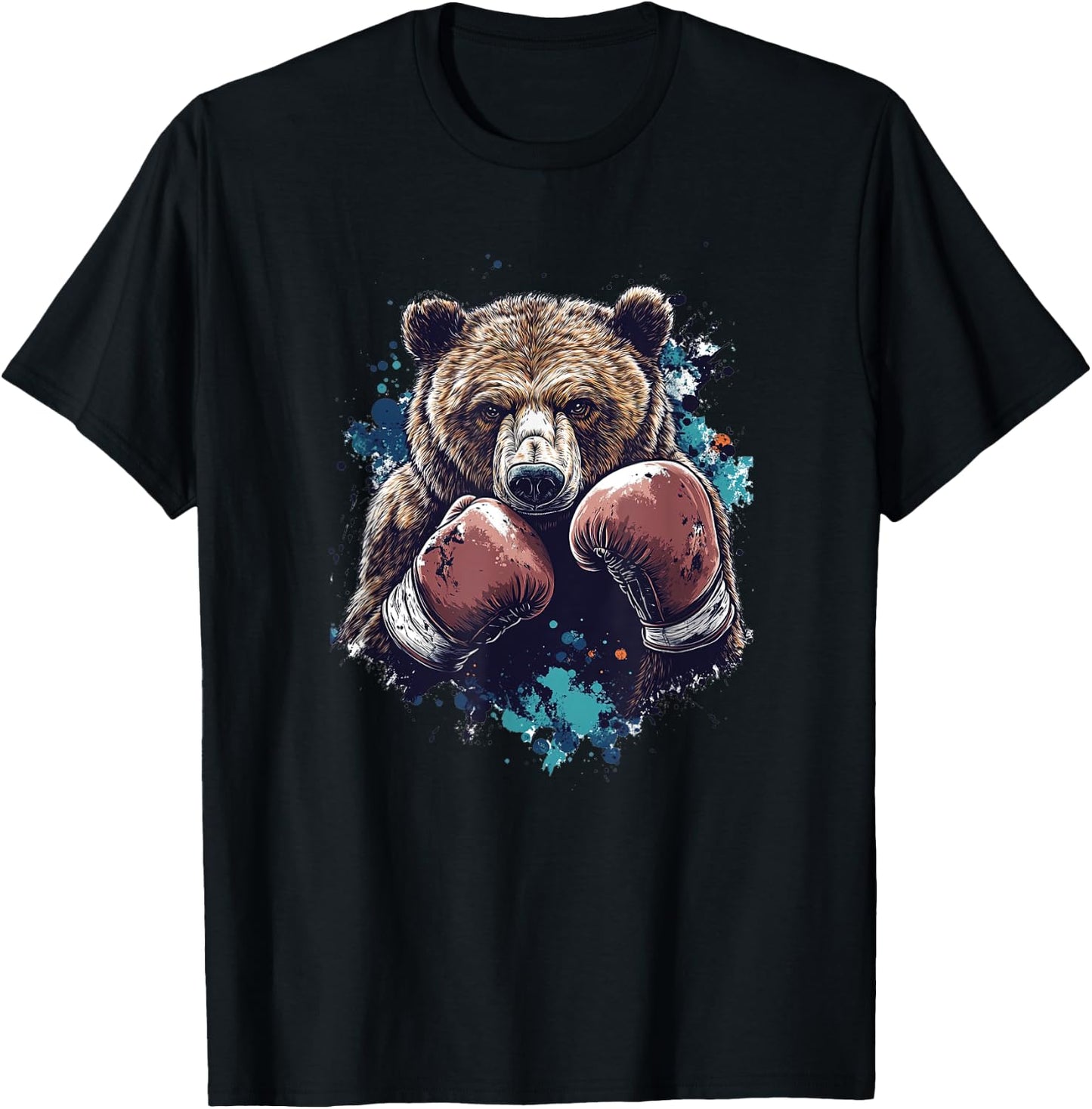 Boxing and Martial Arts Bear T-Shirt - T-Shirt | Black