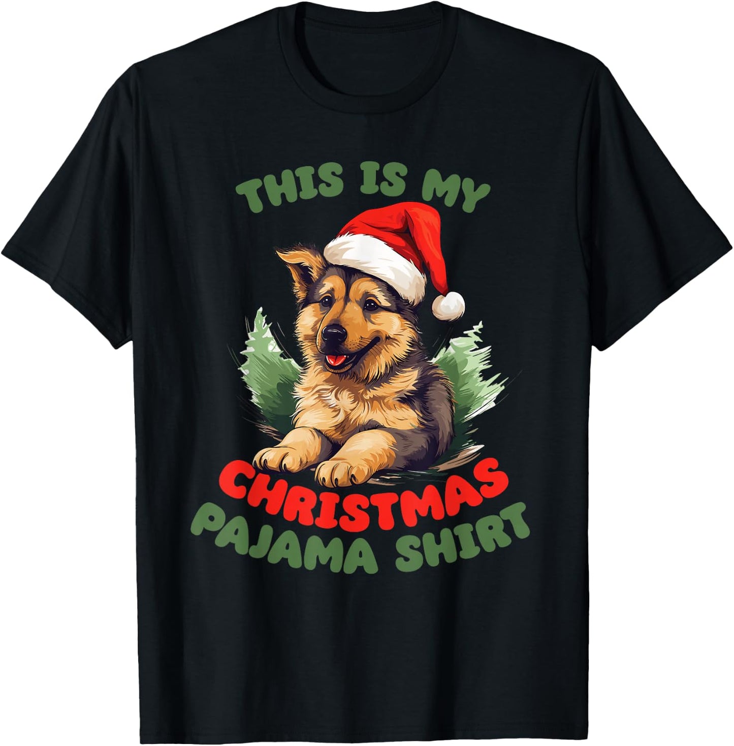 German Shepherd Christmas This Is My Christmas T-Shirt - T-Shirt | Black