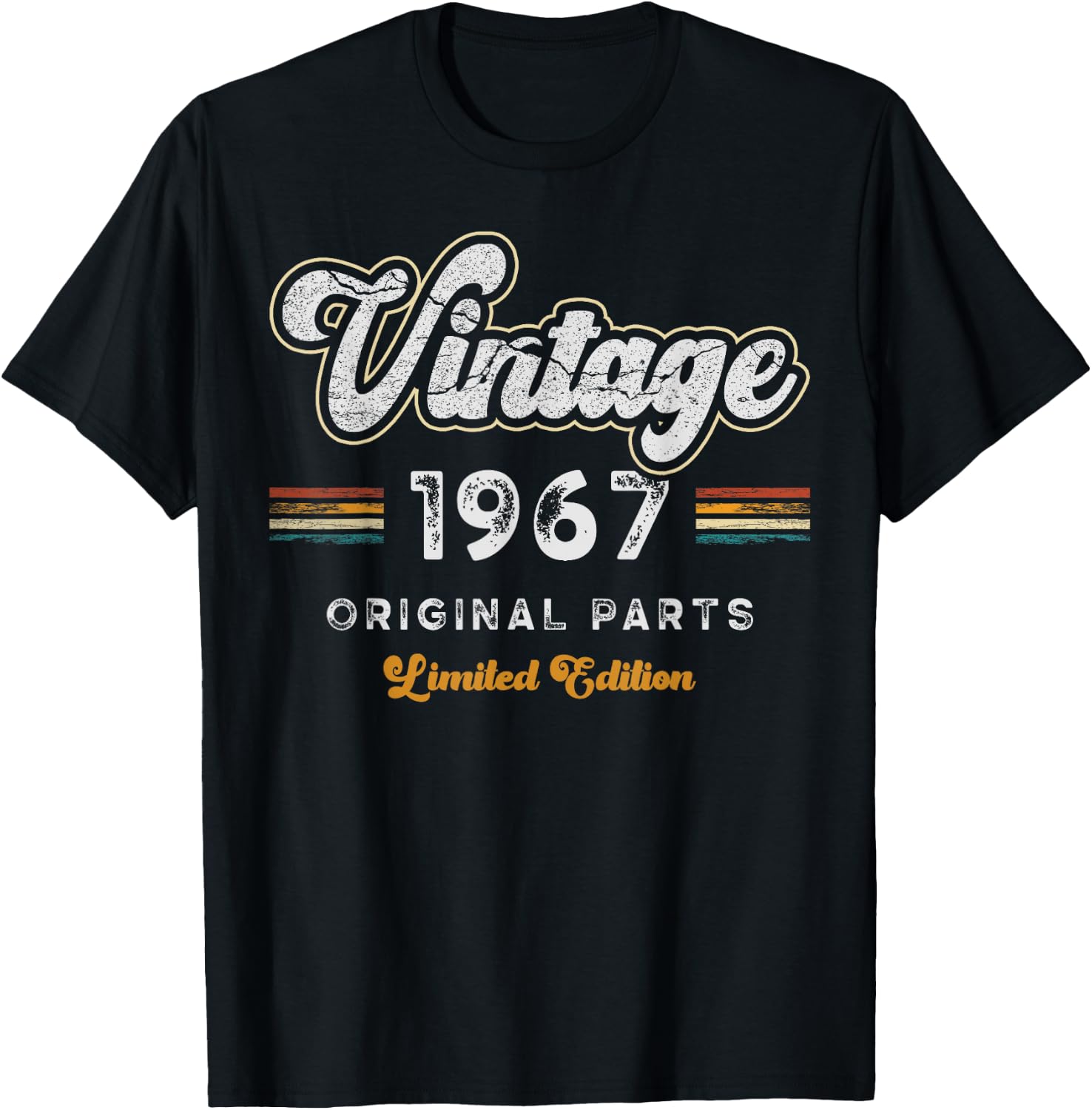 Vintage 1967 Original Parts 59th Birthday T-Shirt - T-Shirt | Black