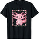 Cute Kawaii Axolotl Lover Women Girls Kids T-Shirt - T-Shirt | Black