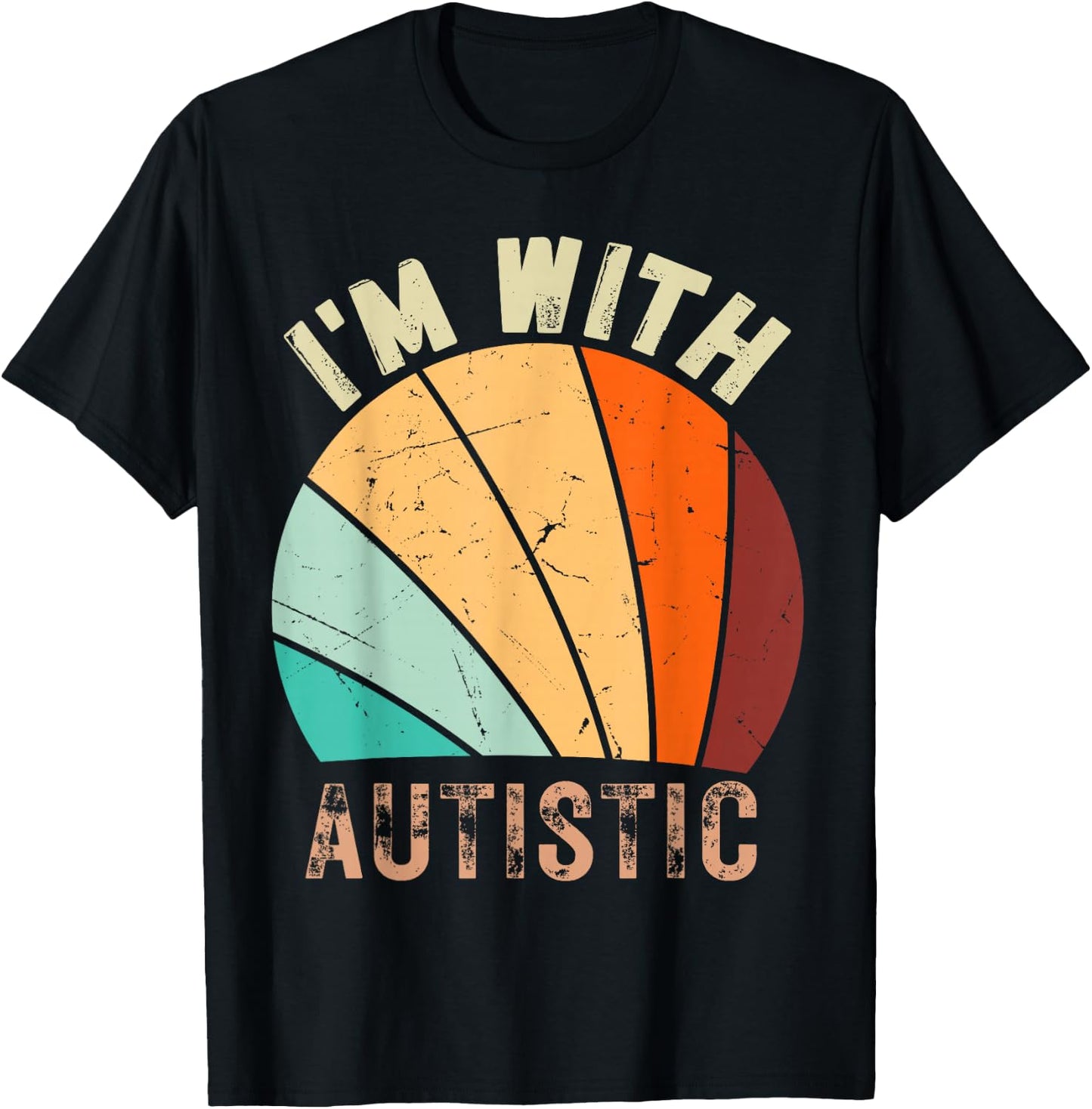 I'm with Autistic Funny Design Im with Autistic T-Shirt - T-Shirt | Black