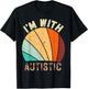I'm with Autistic Funny Design Im with Autistic T-Shirt - T-Shirt | Black