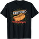 Funny Certified Hotdogologist Hotdog Franks Sausage Hot Dog T-Shirt - T-Shirt | Black