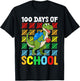 100 Days Of School Dinosaur Happy 100th Day of School T-Shirt - T-Shirt | Black