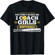 You Don't Scare Me I Coach Girls Softball Gift Birthday T-Shirt - T-Shirt | Black