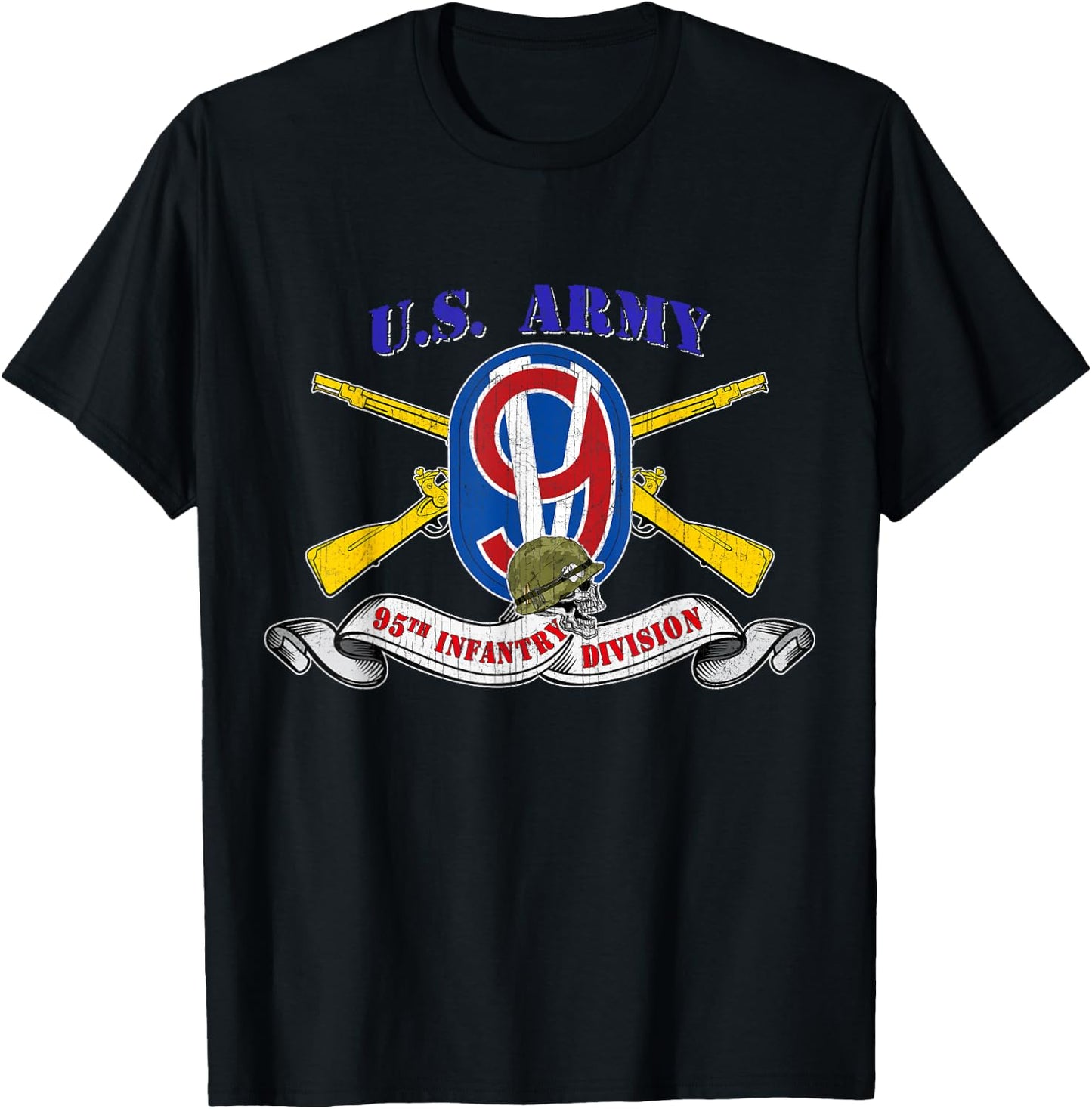 95th Infantry Division 95th ID Veteran Vintage Gifts T-Shirt - T-Shirt | Black
