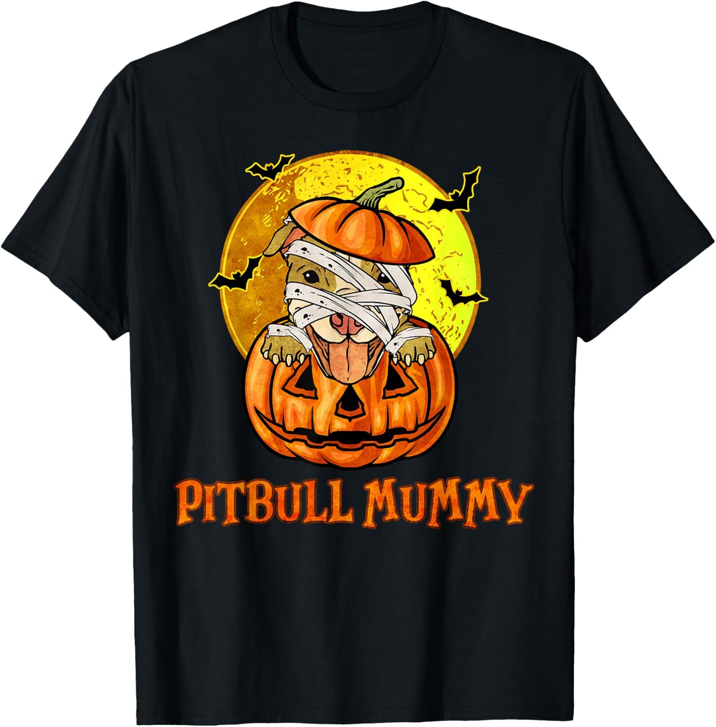 Pitbull Mummy Halloween Costume for Pitbull Mom Pit bull T-Shirt - T-Shirt | Black