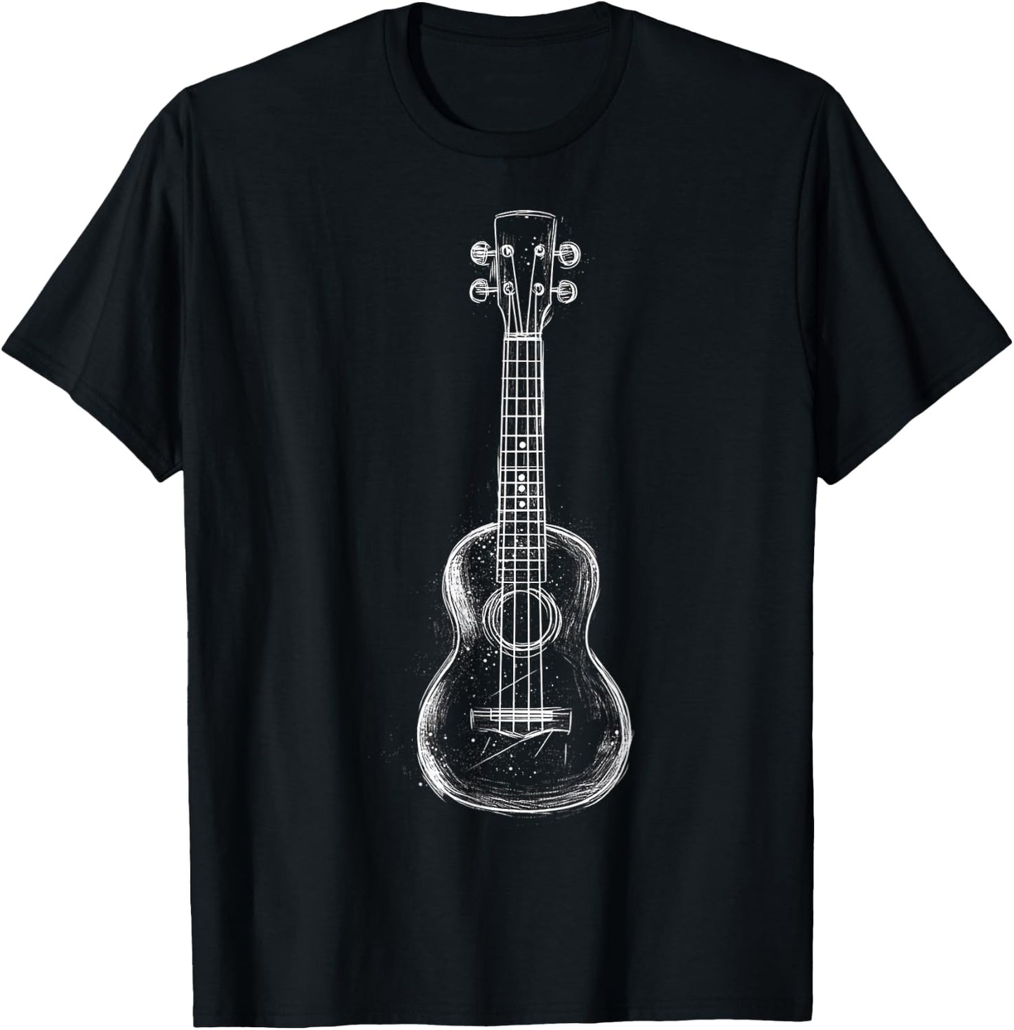 Ukulele Music Instrument Graphic Art Ukulele T-Shirt - T-Shirt | Black