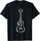 Ukulele Music Instrument Graphic Art Ukulele T-Shirt - T-Shirt | Black