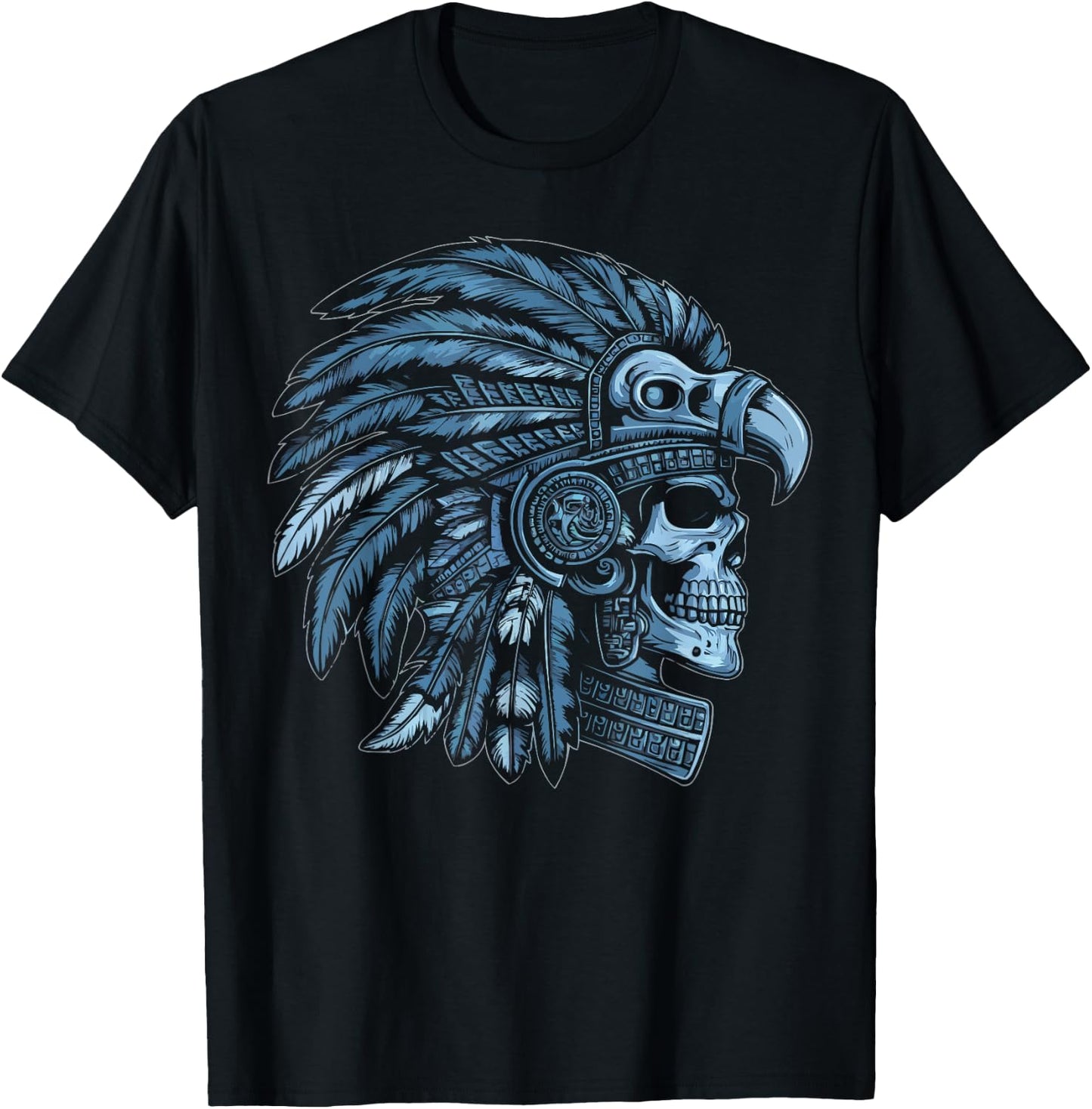 Aztec Warrior Aztec Culture Civilization Maya Indigenous , Black, S T-Shirt - T-Shirt | Black