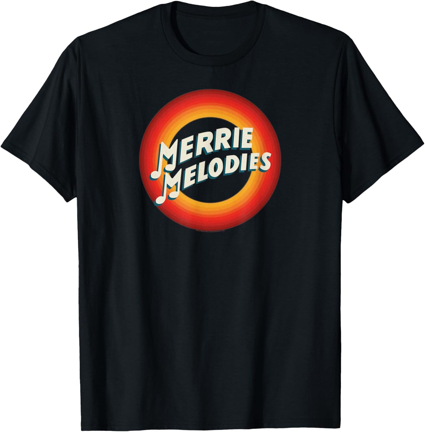 Looney Tunes Merrie Melodies Logo T-Shirt - T-Shirt | Black