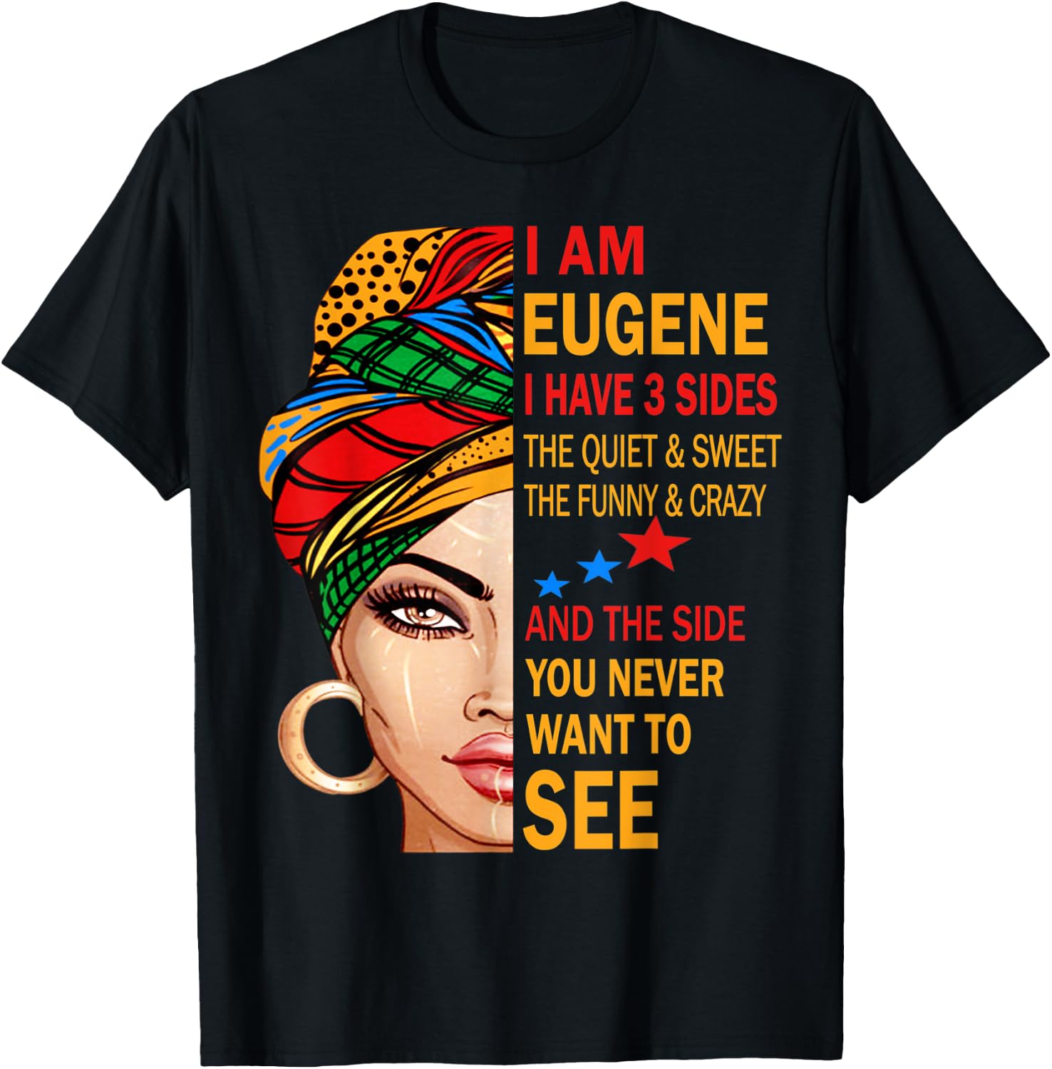 EUGENE Name Surname Family Last First Name EUGENE T-Shirt - T-Shirt | Black