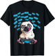 Blinkies Pew Gamers Pug Funny PewPewPew Video Gaming Pugs Gift T-Shirt - T-Shirt | Black