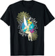 Tinkerbell Floral Pattern , Black, S T-Shirt - T-Shirt | Black