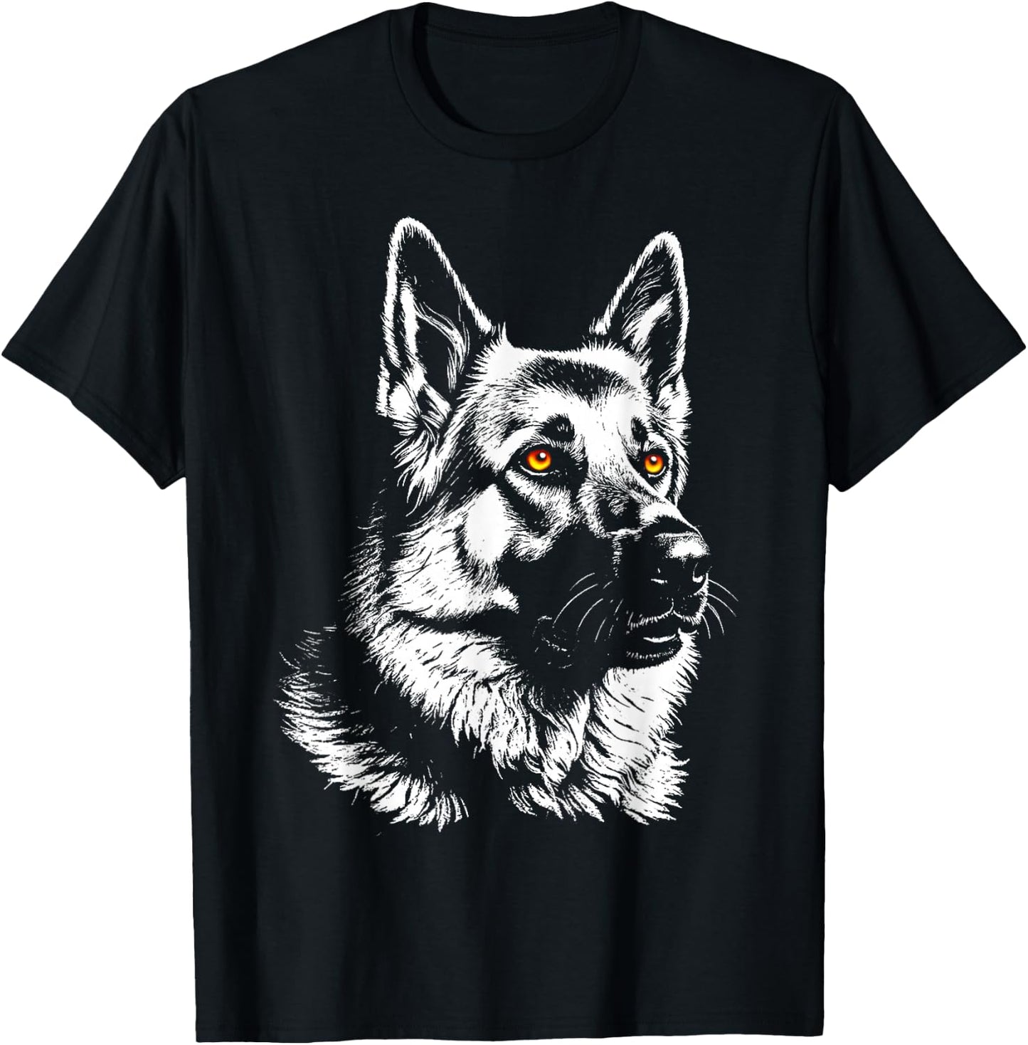 German Shepherd Eyes T-Shirt - T-Shirt | Black