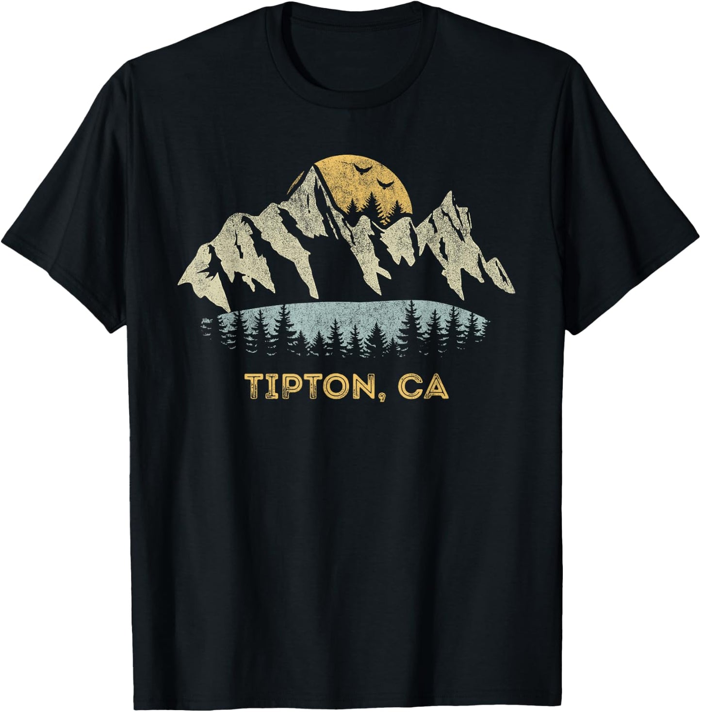 Tipton California Mountain Sunset Sunrise CA T-Shirt - T-Shirt | Black