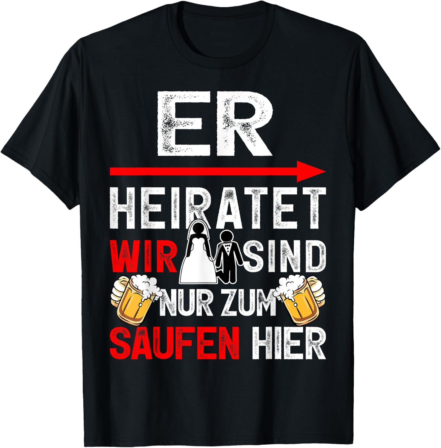 JGA Männer Team Bräutigam Junggesellenabschied T-Shirt - T-Shirt | Black
