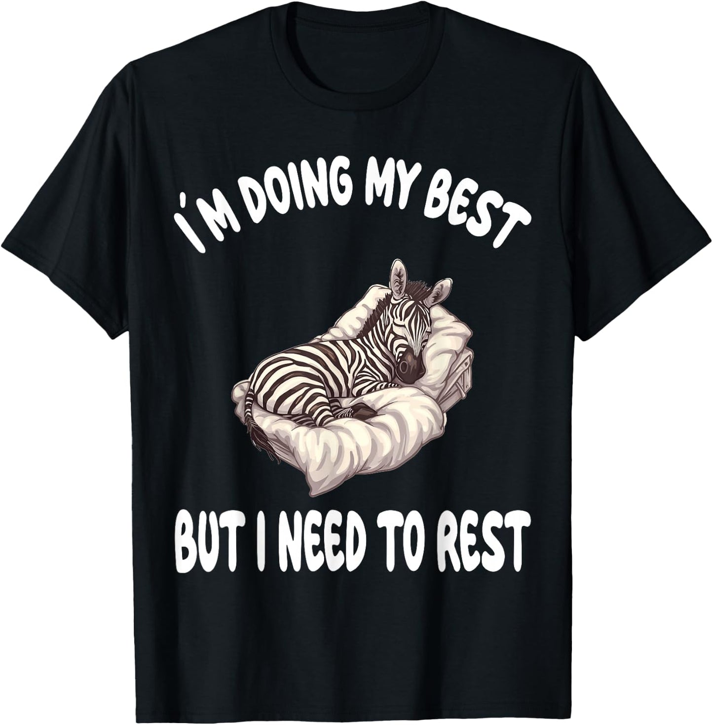 Zebra Official Sleepshirt Pajamas Nightgown T-Shirt - T-Shirt | Black