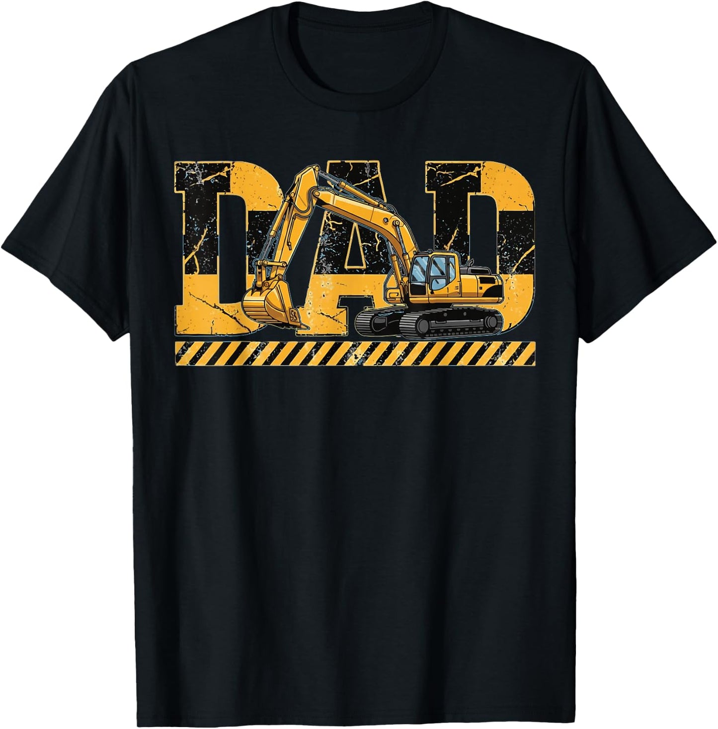 Funny Dad Construction Excavator Kids Matching Family T-Shirt - T-Shirt | Black