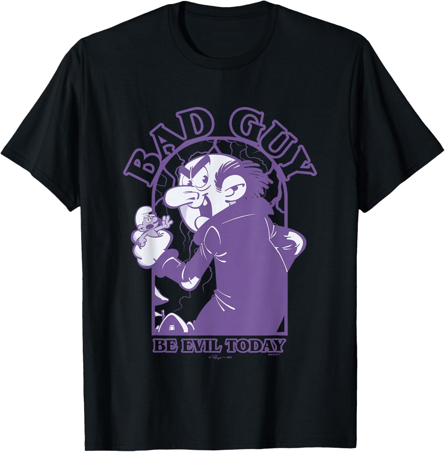 The Smurfs Bad Guy Be Evil Today Gargamel T-Shirt - T-Shirt | Black