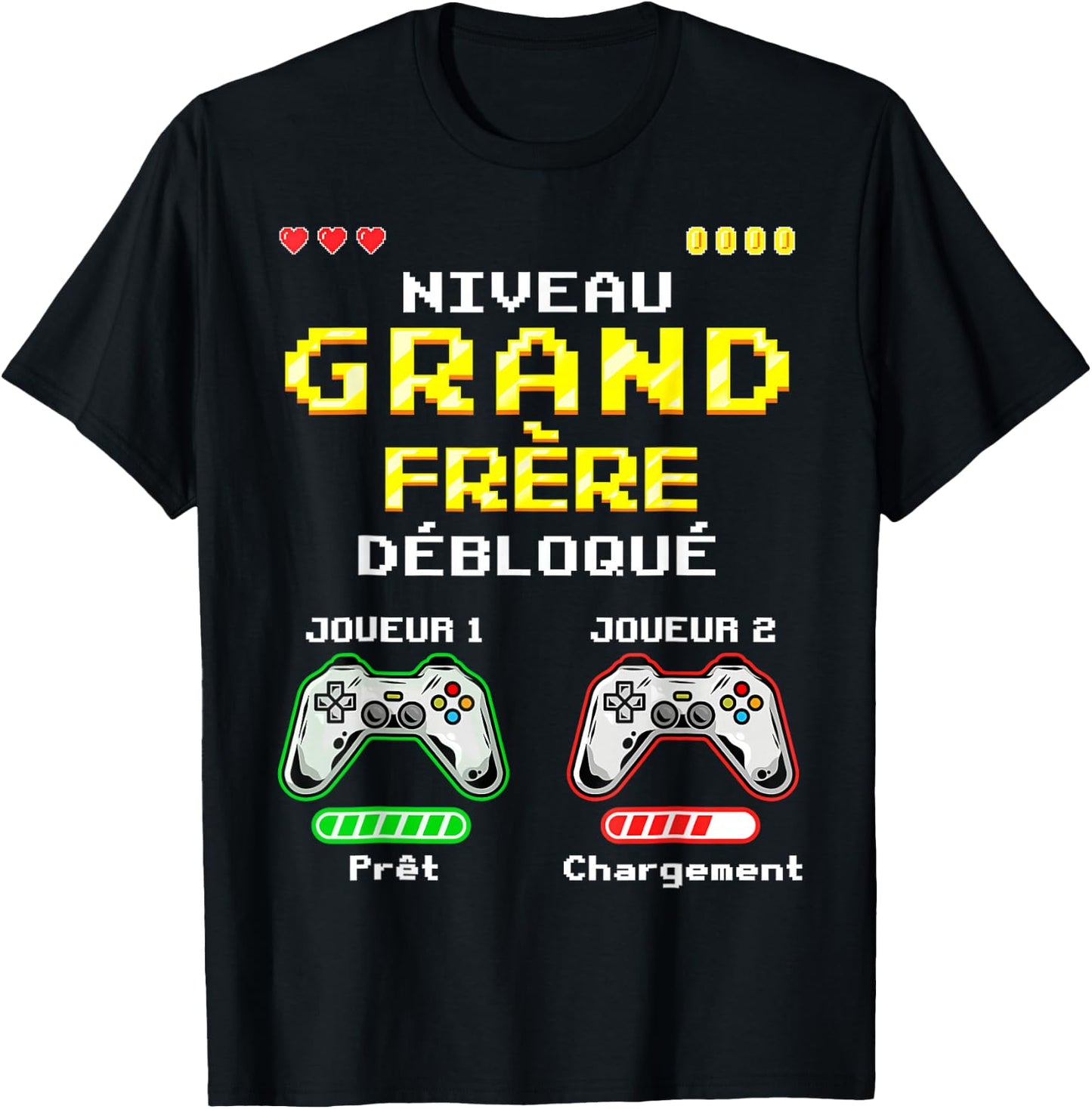 Big Brother Level Unlocked Gamer, Soon Future Big Brother , Black, S T-Shirt - T-Shirt | Black