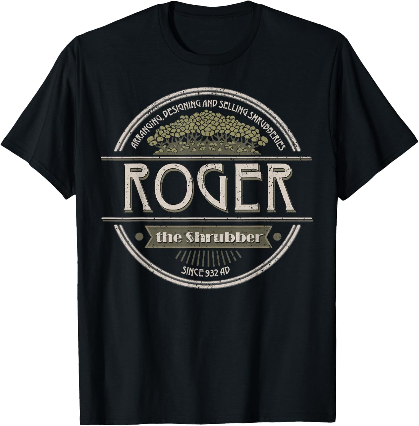 Vintage Roger The Shrubber T-Shirt - T-Shirt | Black