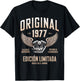 Original 1977 Spanish Birthday Motorcycle Cumpleaños Español T-Shirt - T-Shirt | Black